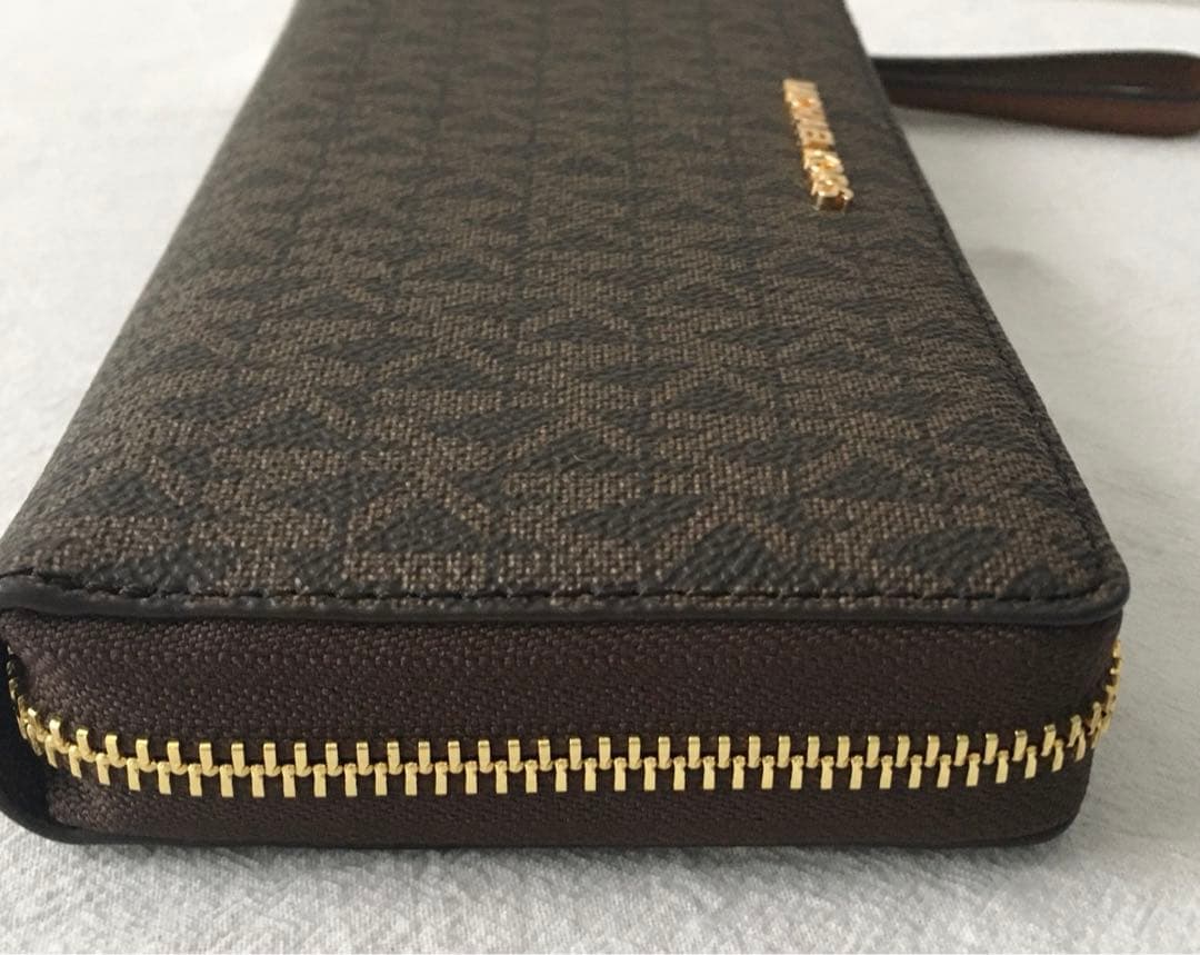 マイケルコース レディース 長財布 ブラウン シグネチャー