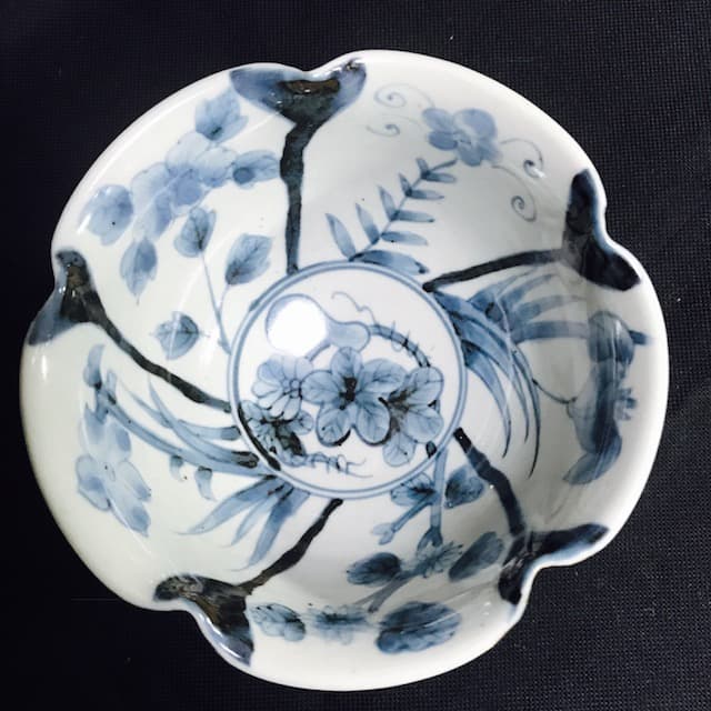 「走波祭り」未使用！有田焼佐藤走波六十六歳 染錦中鉢 1客