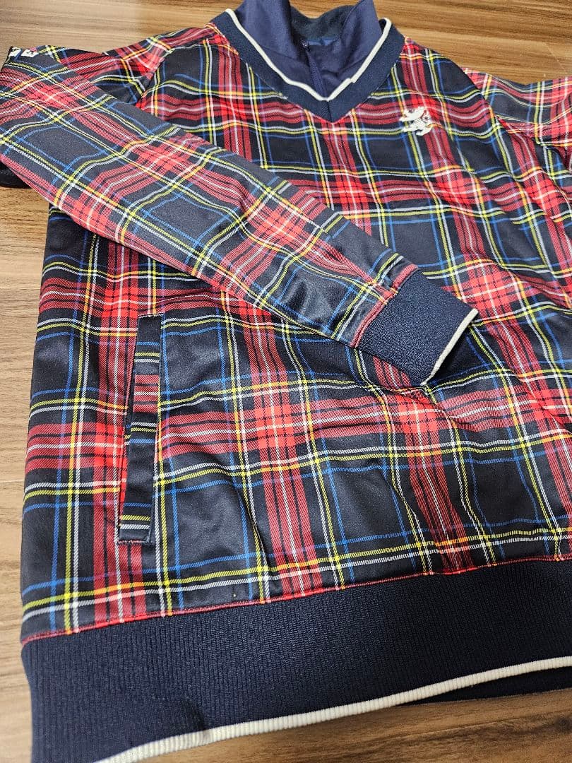 admiral チェック柄 ハーフジップジャケット