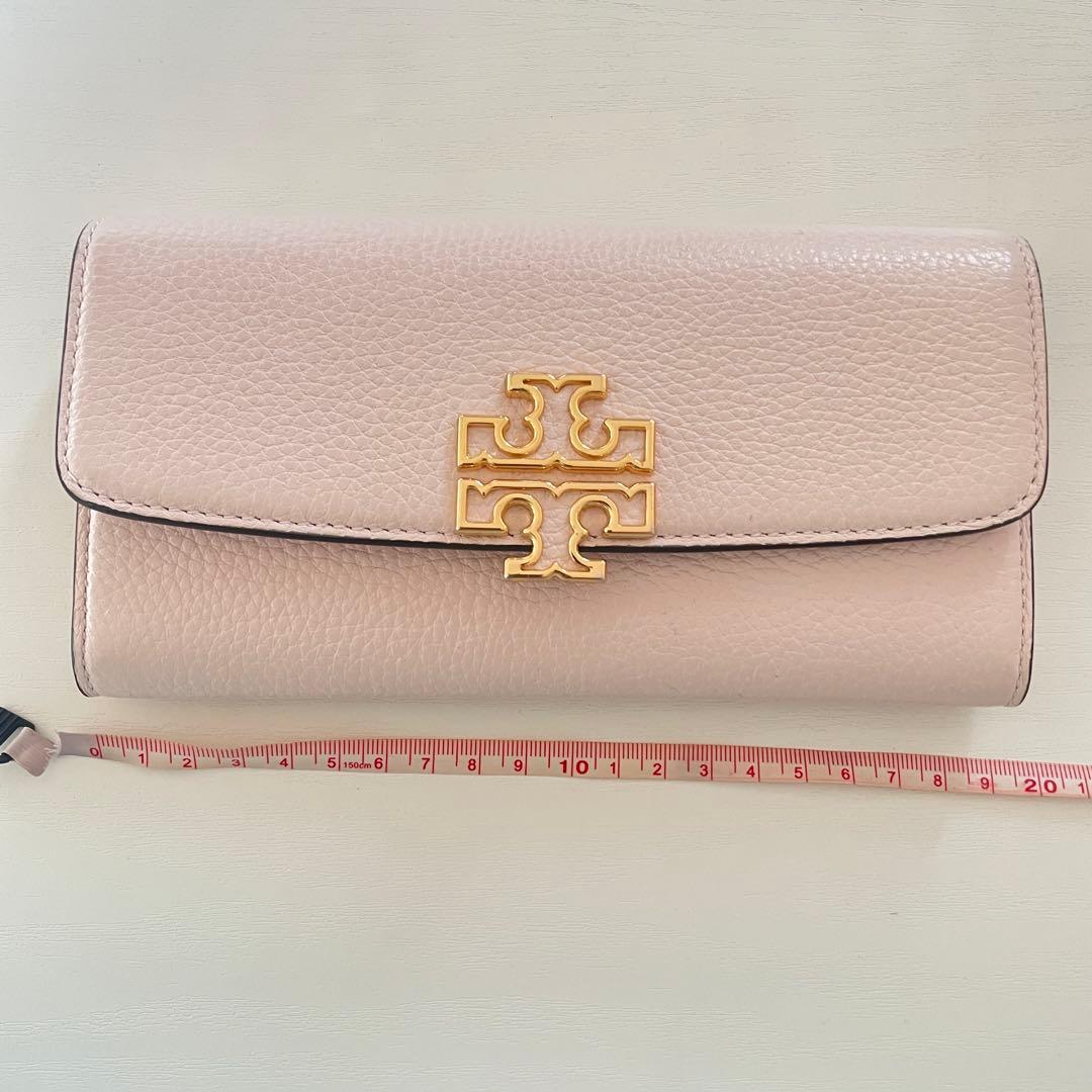 Tory Burchトリーバーチ長財布 ピンク レザーエンベロープウォレット