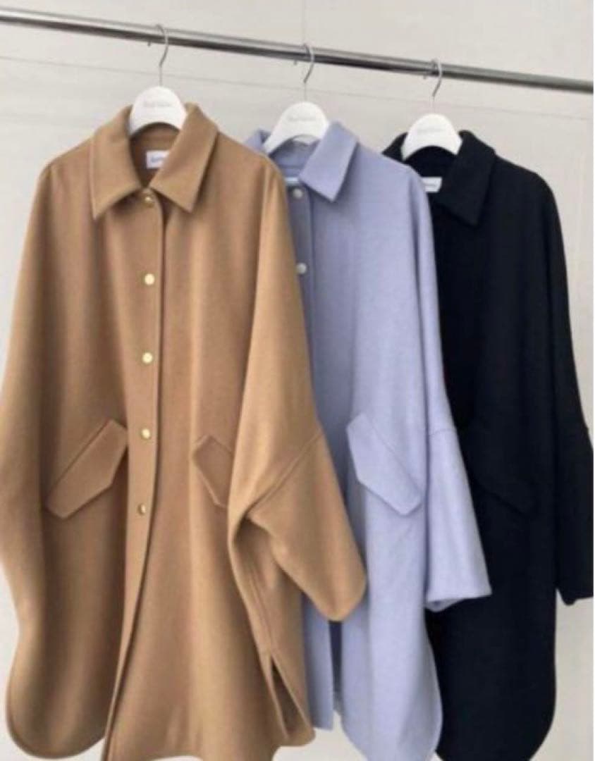 rosy monster ポンチョ　コート　水色