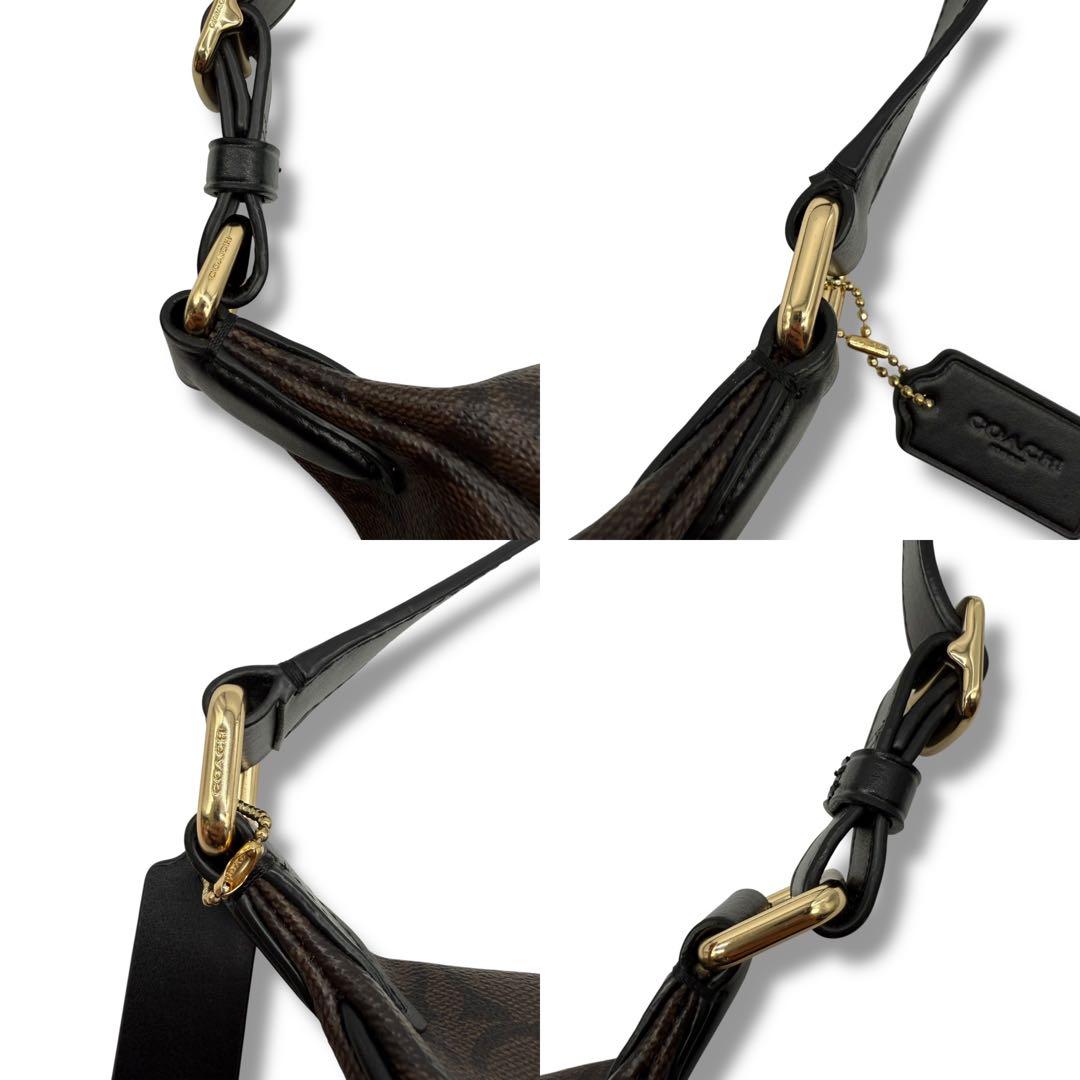 美品】COACH コーチ ボディバッグ PVC クロスボディ 金具ロゴ 茶