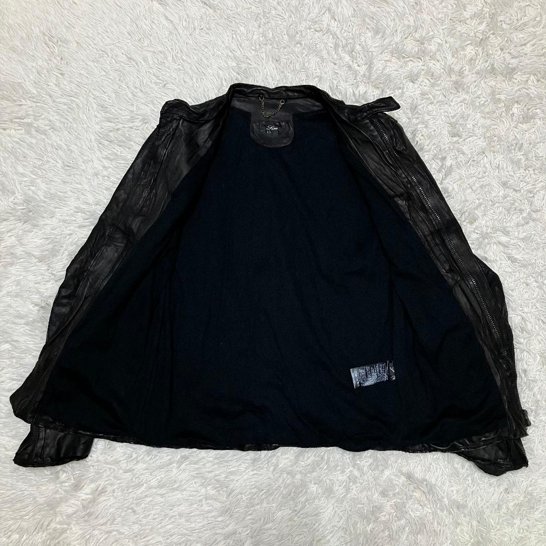 希少✨美品✨シシ sisii 牛革 カウレザージャケット 黒 シングルライダース