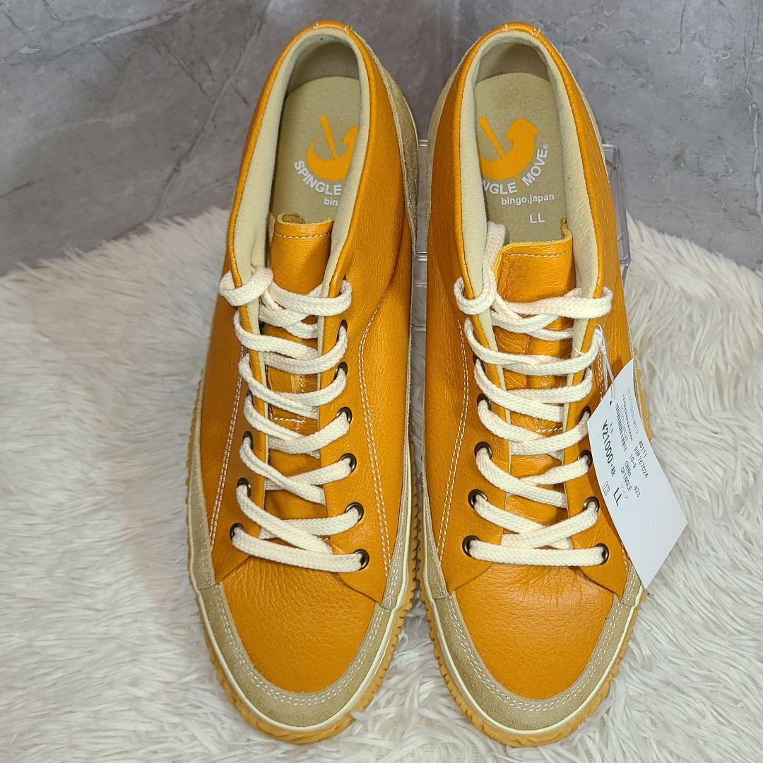 新品 LL【スピングルムーブ】ミドルカットニーカー SPM-433 キャメル