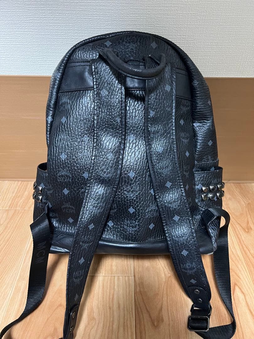 MCM ブラックレザーリュック P2850 ラージサイズ 正規品
