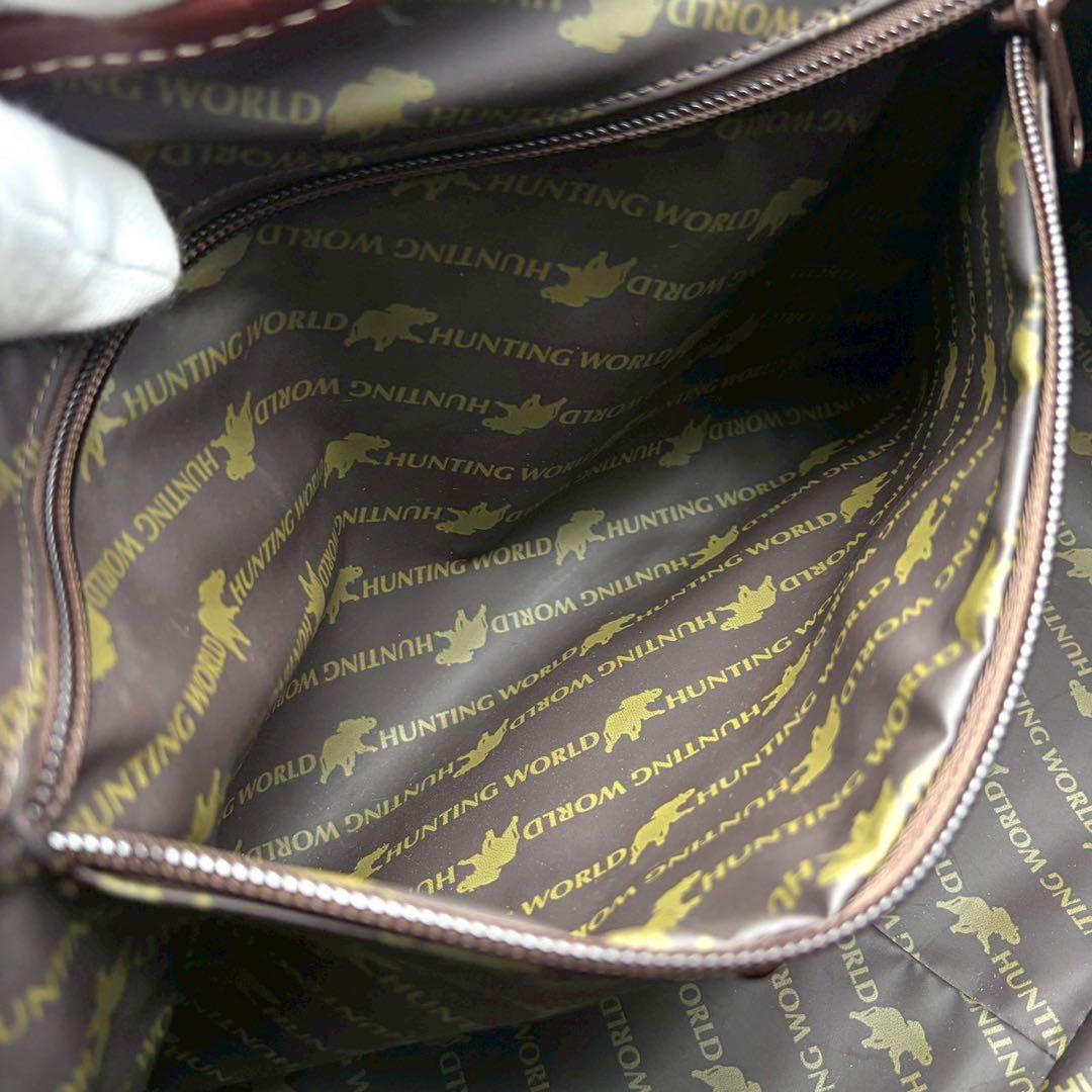 極美品 ハンティングワールド サファリトゥデイ ショルダーバッグ グリーン