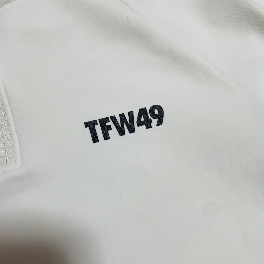 TFW49 ハーフジップ　ロングスリーブ　M ホワイト　ゴルフ