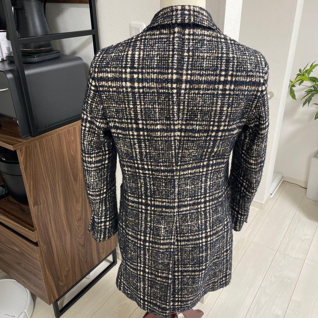 LARDINI チェスターコート チェック柄 46