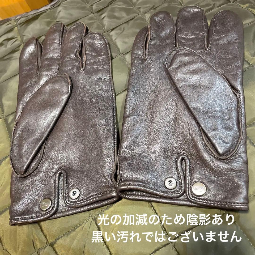 【未使用近い】COACH/防寒素材カシミヤ100%メンズＬ