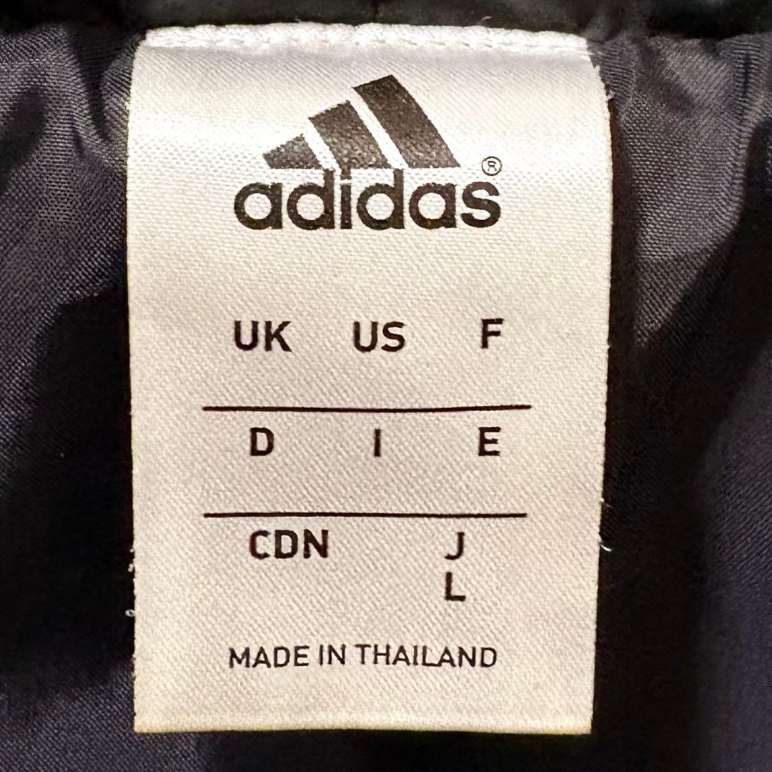 adidas アディダス ブラック フード付き ロングベンチコートSIZE L