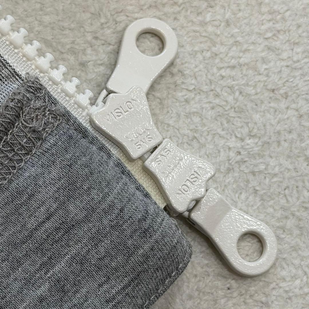 パーリーゲイツ　中綿ロングパーカー　蓄熱裏地　グレー×オフホワイト　ゴルフ