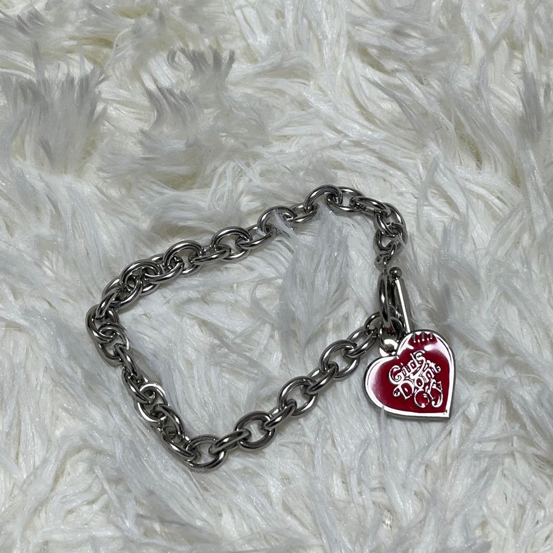 ヒューマンメイド ガールズドントクライ ブレスレット ハート シルバー