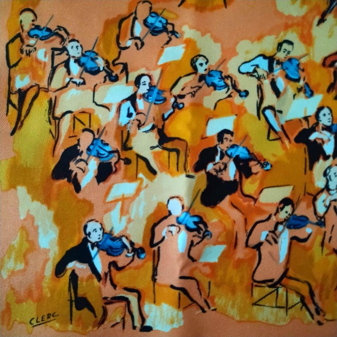 エルメス プチカレ concerto コンチェルト アート風楽器 スカーフ