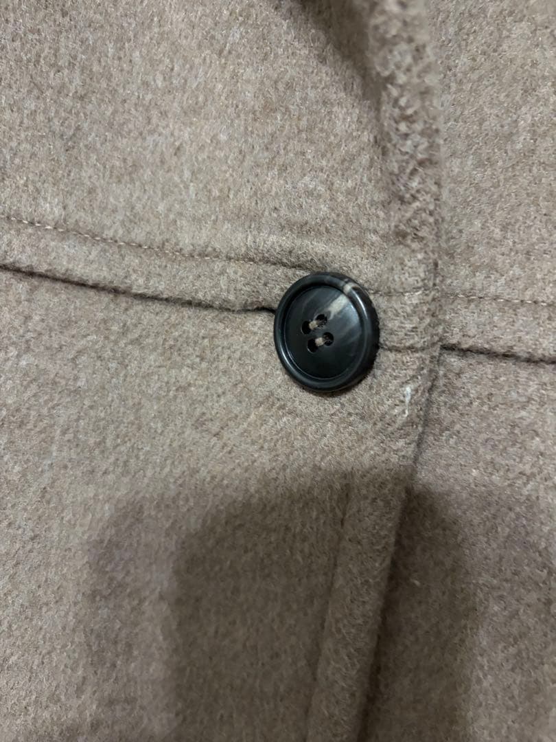 Simplicite WビーバーコクーンW前スタンドコート ブラウン