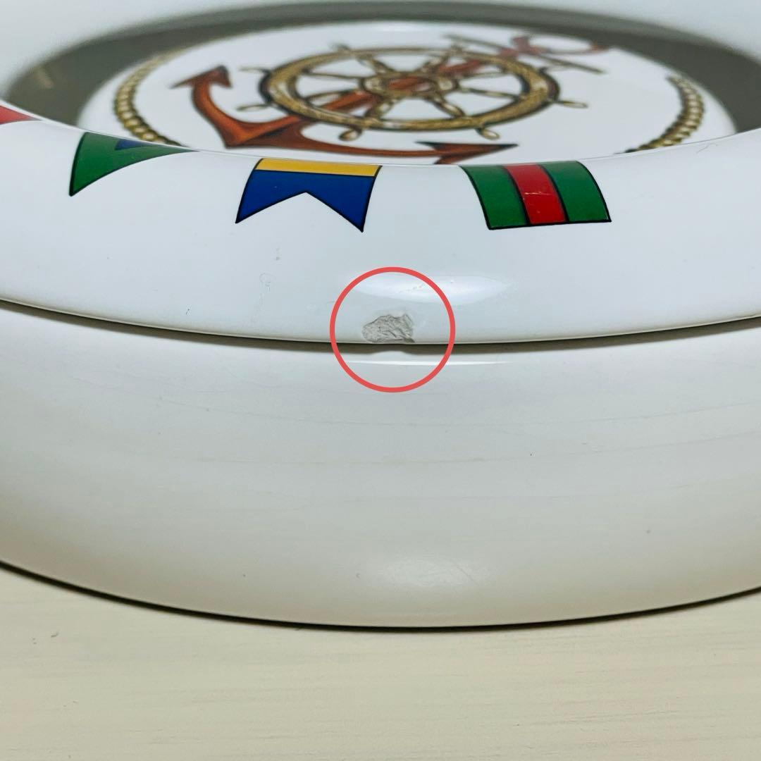 GUCCI オールドグッチ 灰皿 アッシュトレイ イカリ フラッグ 直径18cm