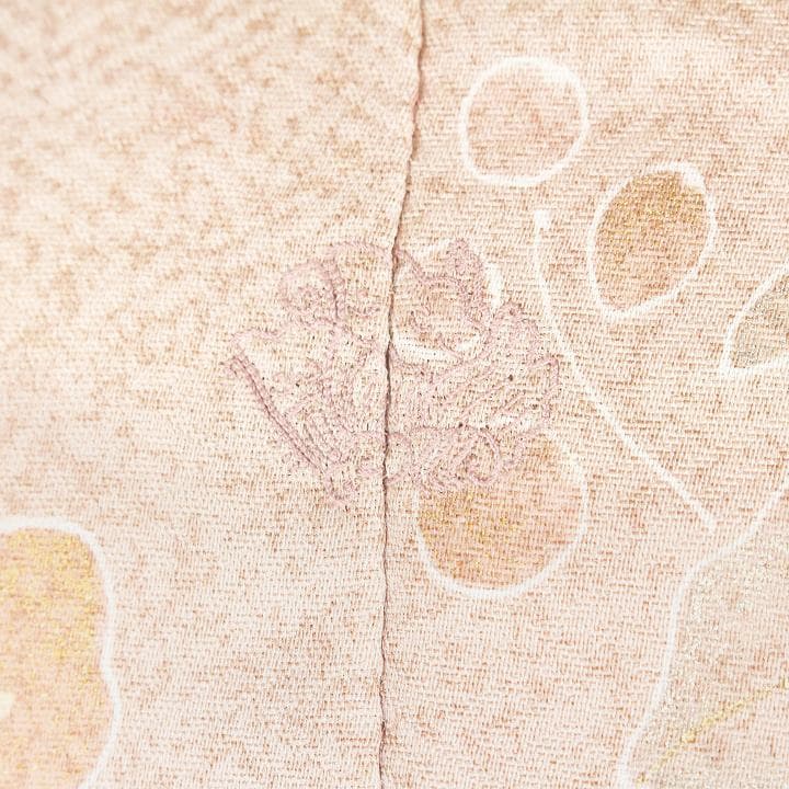 裄67cm 京友禅【松井青々】 【手描き本友禅染】と【日本刺繍