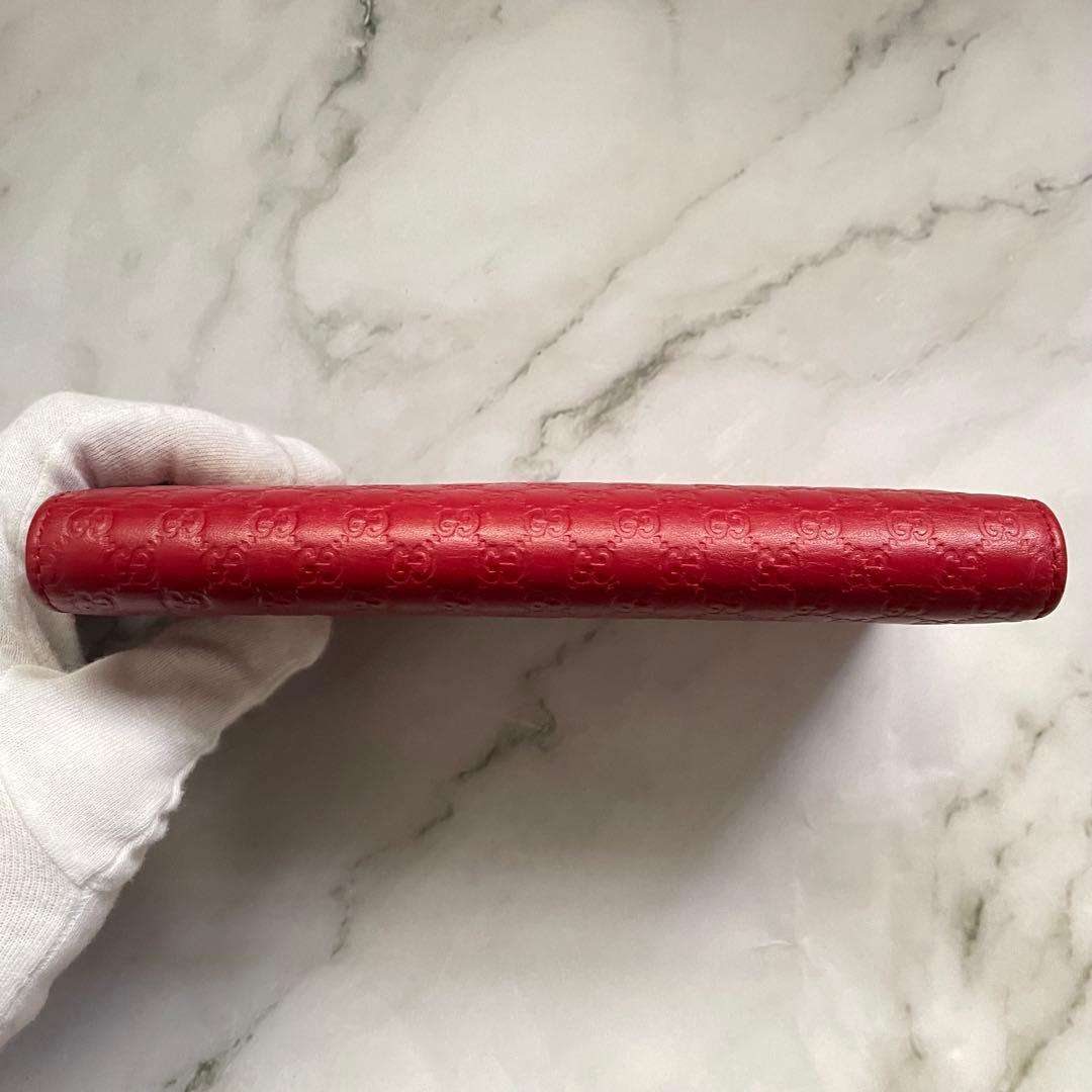 グッチ 長財布 オーガナイザー マイクロシマ GG レザー　美品　0108-①