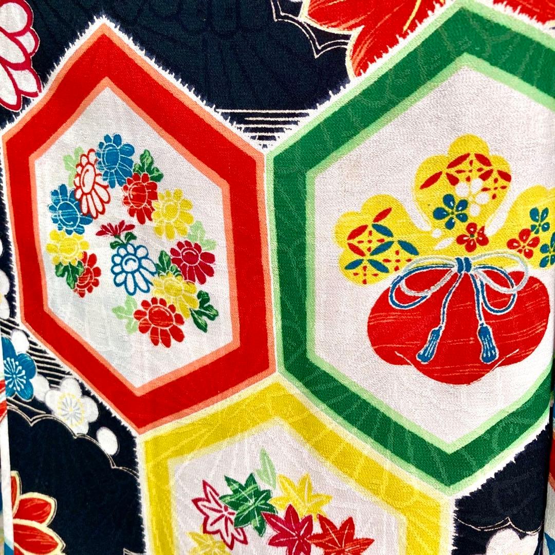 ★みのすけ★ジュニア 子供着物 大正ロマン アンティーク着物 NO330