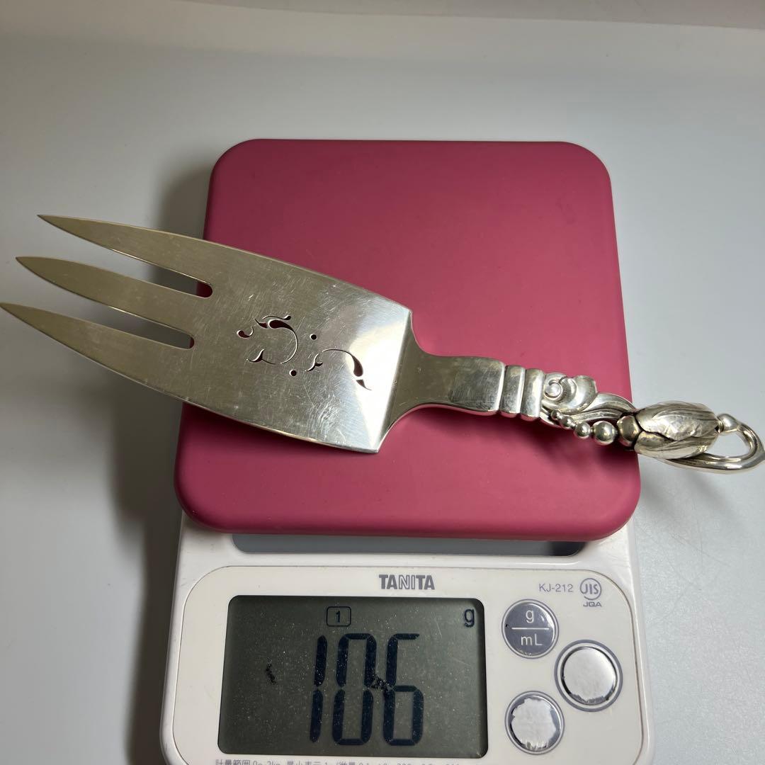 ジョージジェンセン　激レアブロッサムsterling925特大サービングフォーク