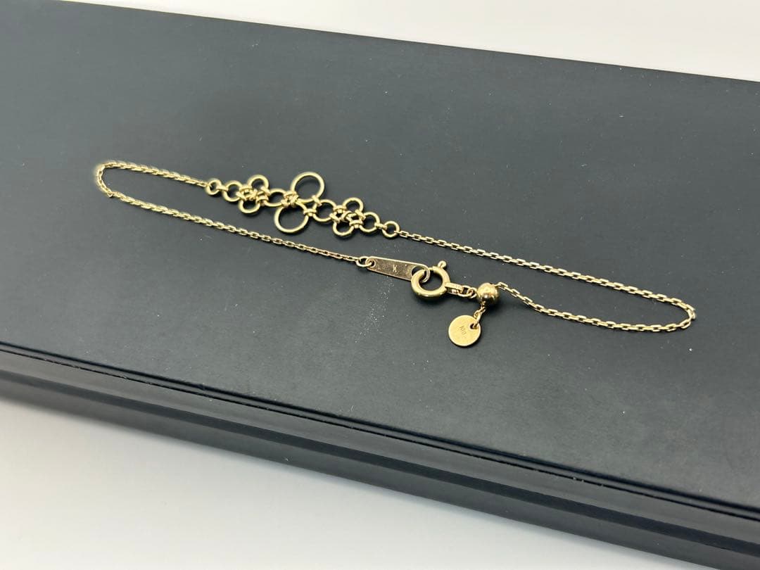 ヴァンドーム青山 K10 ゴールド ブレスレット 18cm 透かし サークル