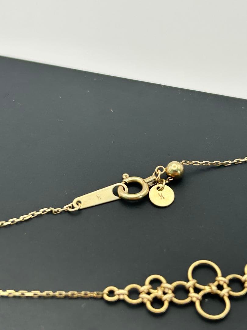 ヴァンドーム青山 K10 ゴールド ブレスレット 18cm 透かし サークル