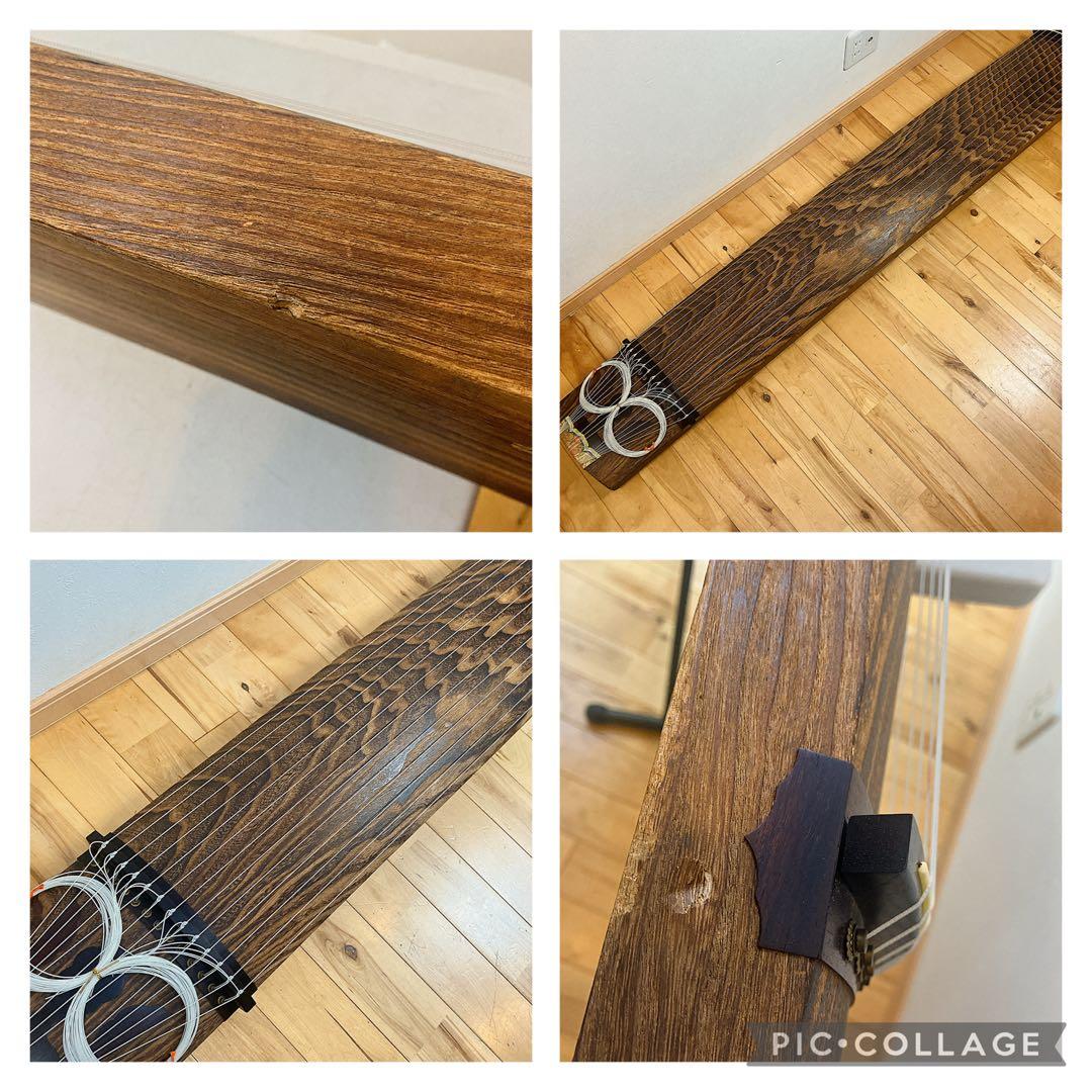 高級! お琴 綾杉彫り 蒔絵 13弦 約182cm 和楽器 弦楽器 木目 柏葉