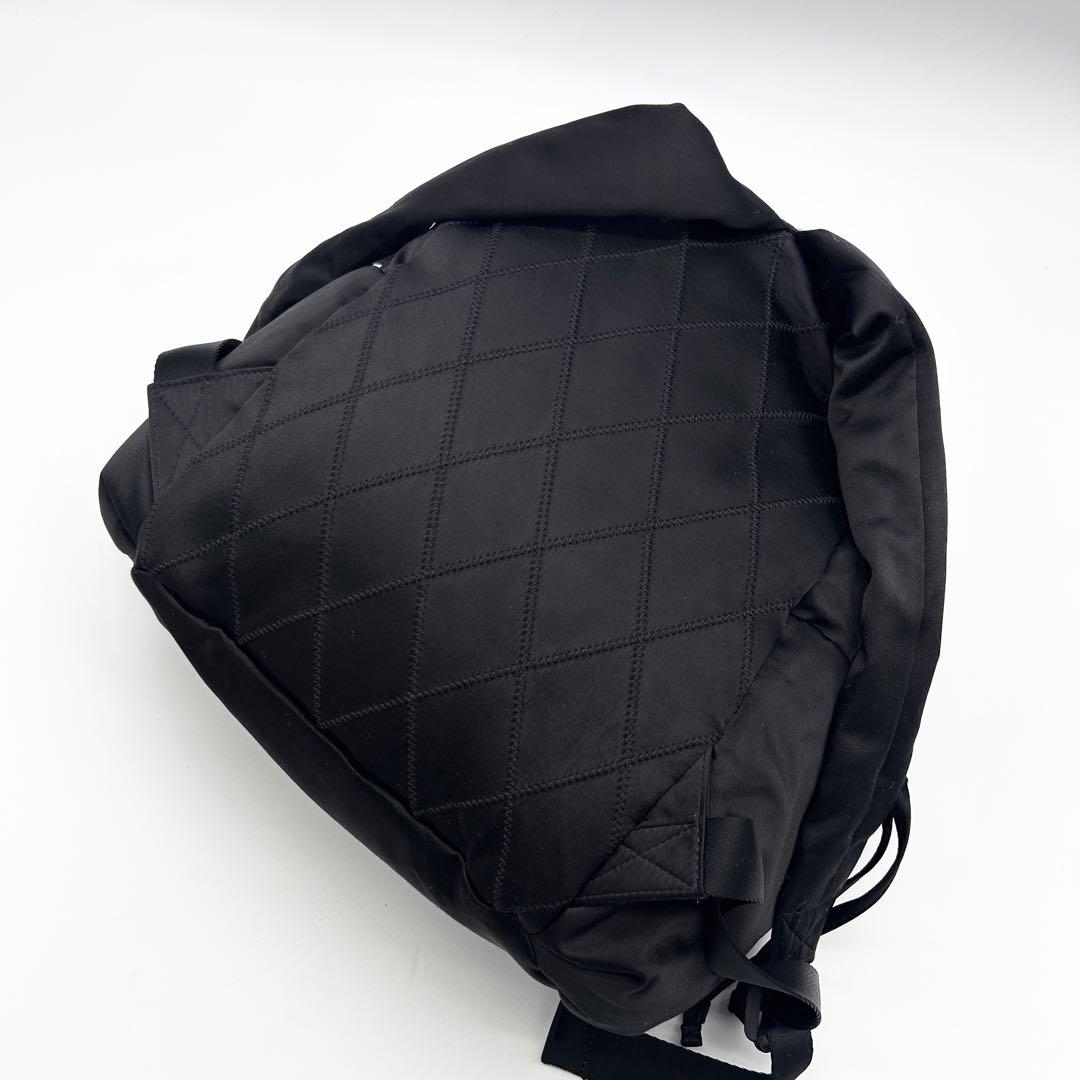 A835 美品 シーバイクロエ リュック 刺繍ロゴ 軽量ナイロン A4可 黒