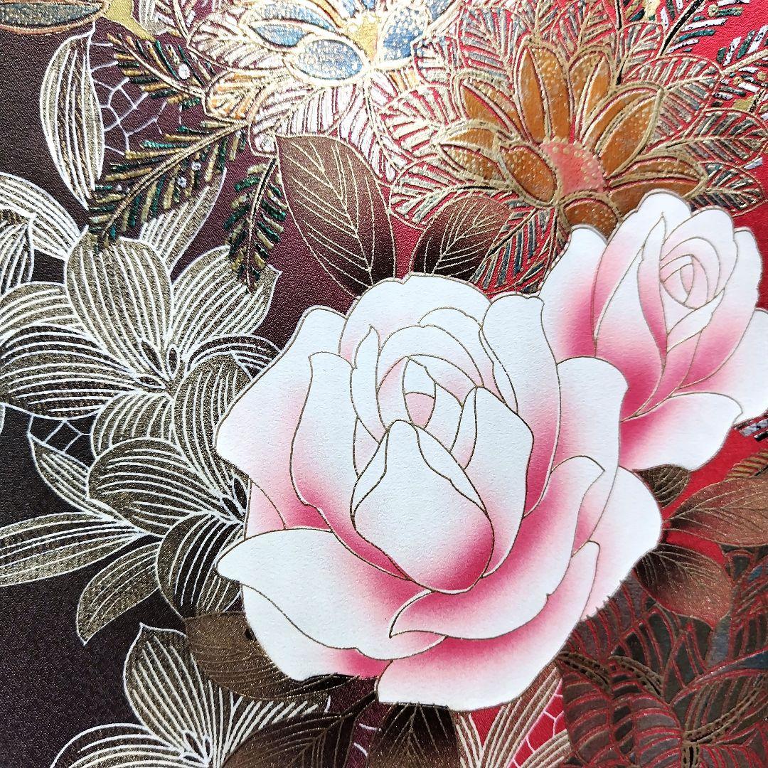 振袖フルセット(8点)・成人式・金銀彩加工・薔薇・モダン・逸品