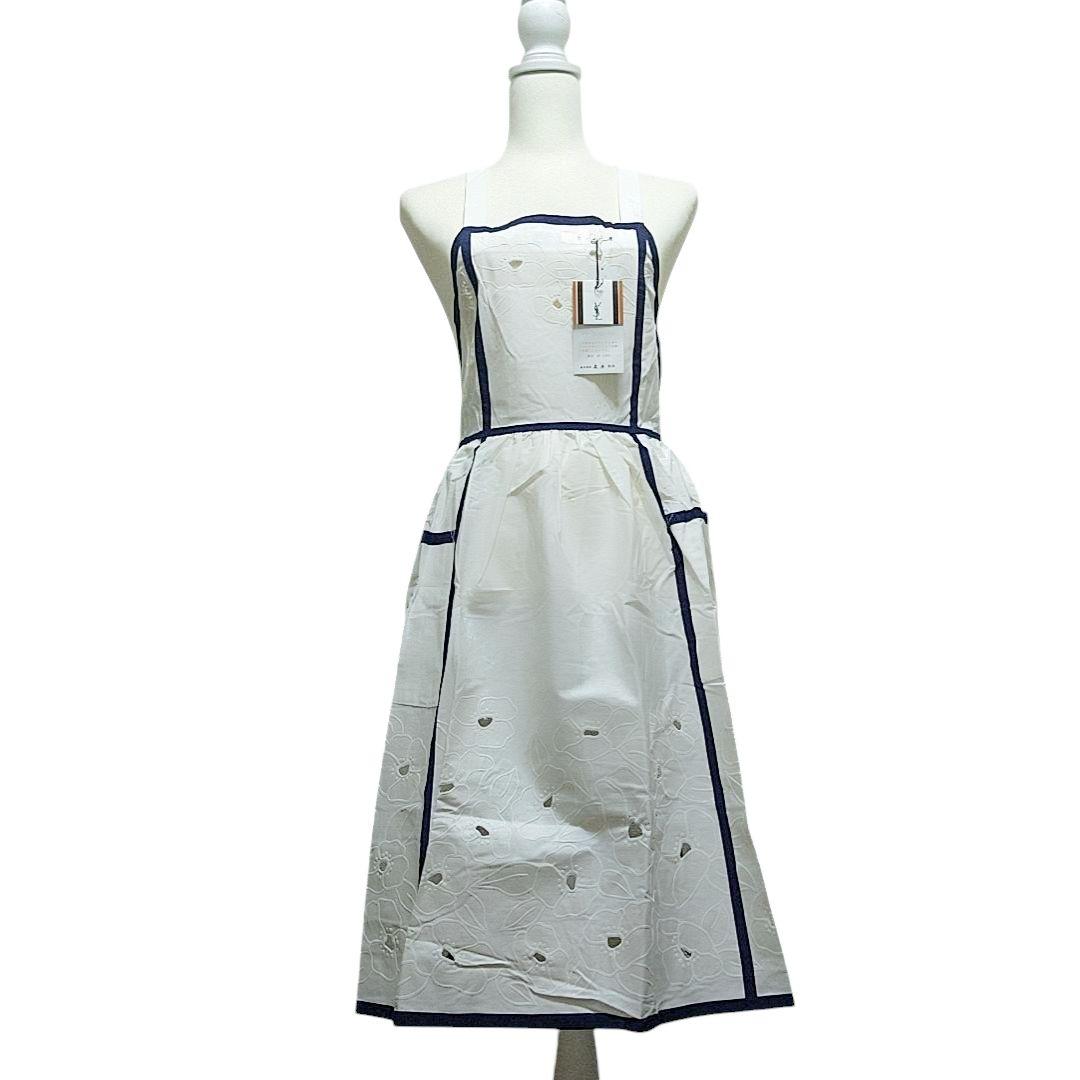 未使用品・タグ付✨️YVES SAINT LAURENT 花柄刺繍エプロン綿 - メルカリ