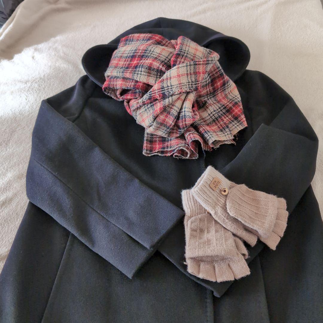 超美品　23区　カシミヤ混フード付きコート44