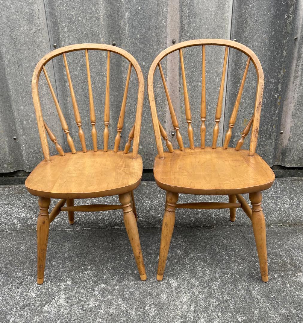 ビンテージ/飛騨家具/WINDS/太平/ウィンザーチェア/フープバックチェア/①