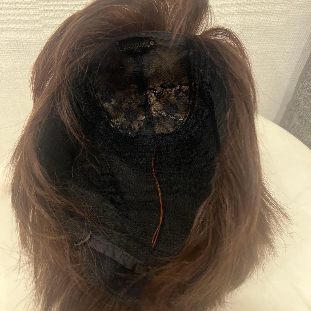 新品未使用　人毛100% ショートウィッグ