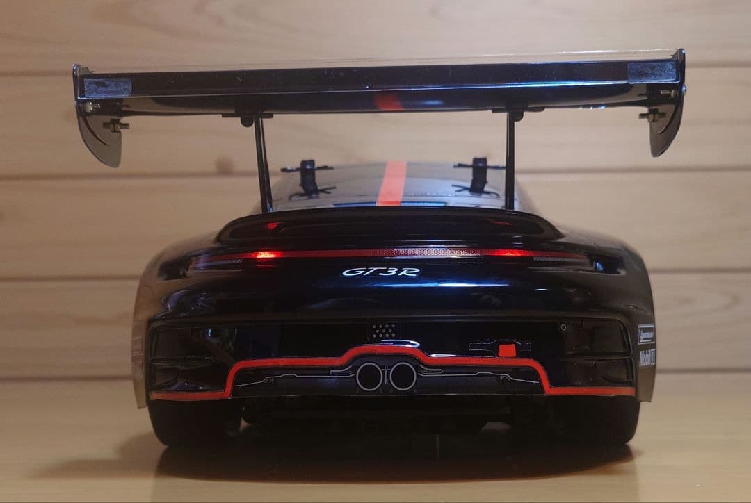 田宮RCポルシェ911GT3 R (992)LEDライト付＆プロポ充電器完成品 - メルカリ