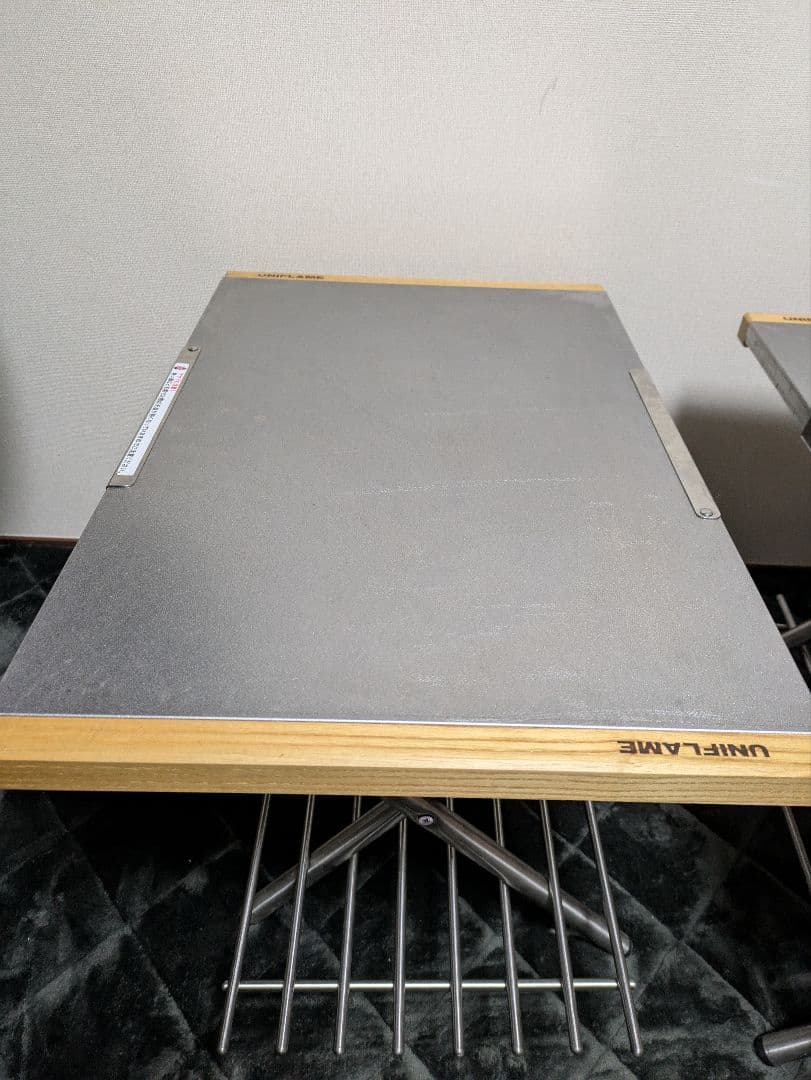 UNIFLAME 焚き火テーブル２台　アンダーラック＆収納ケース付き