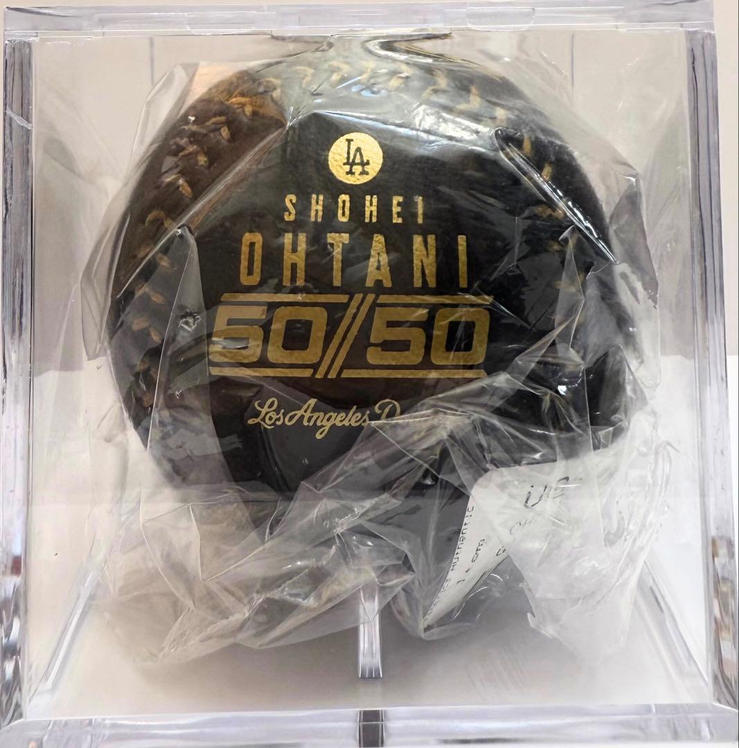 大谷翔平 50/50達成記念ボール 黒/ブラック ドジャース MLB