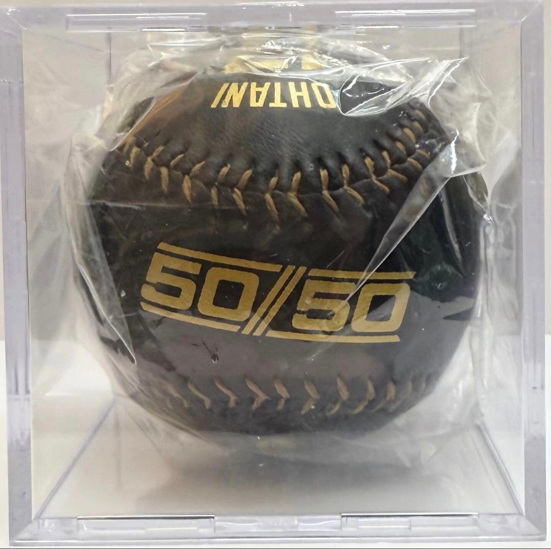 大谷翔平 50/50達成記念ボール 黒/ブラック ドジャース MLB