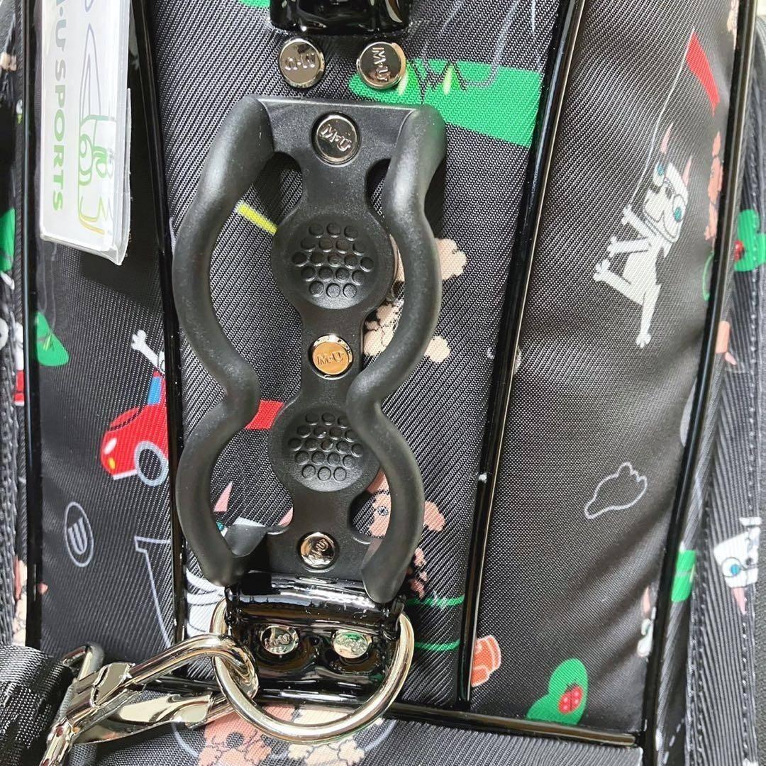 M・U SPORTS 25秋冬新作 総柄キャディバッグ キャスター付き ブラック