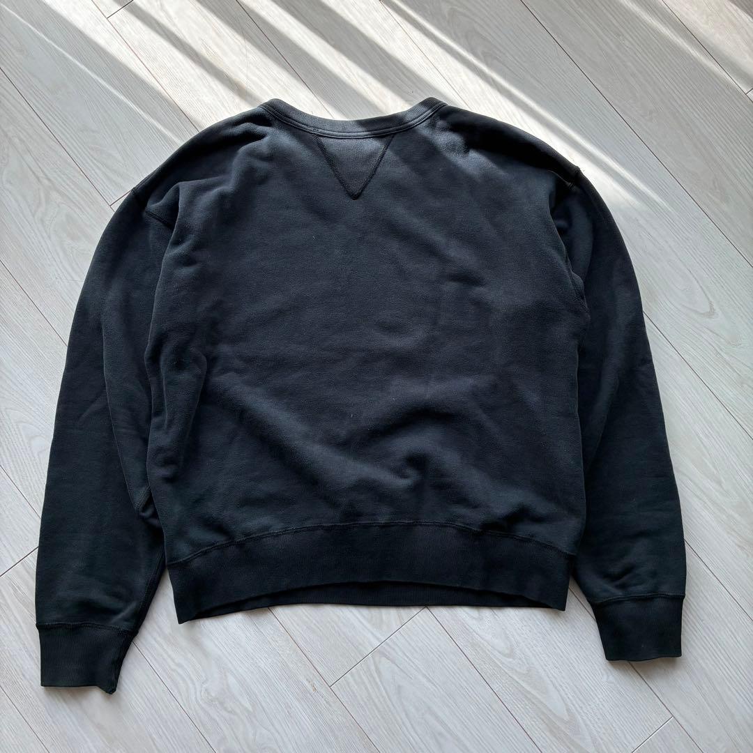 【希少モノトーン】ハーレーダビッドソン 両Vガゼット スウェット 黒 短丈