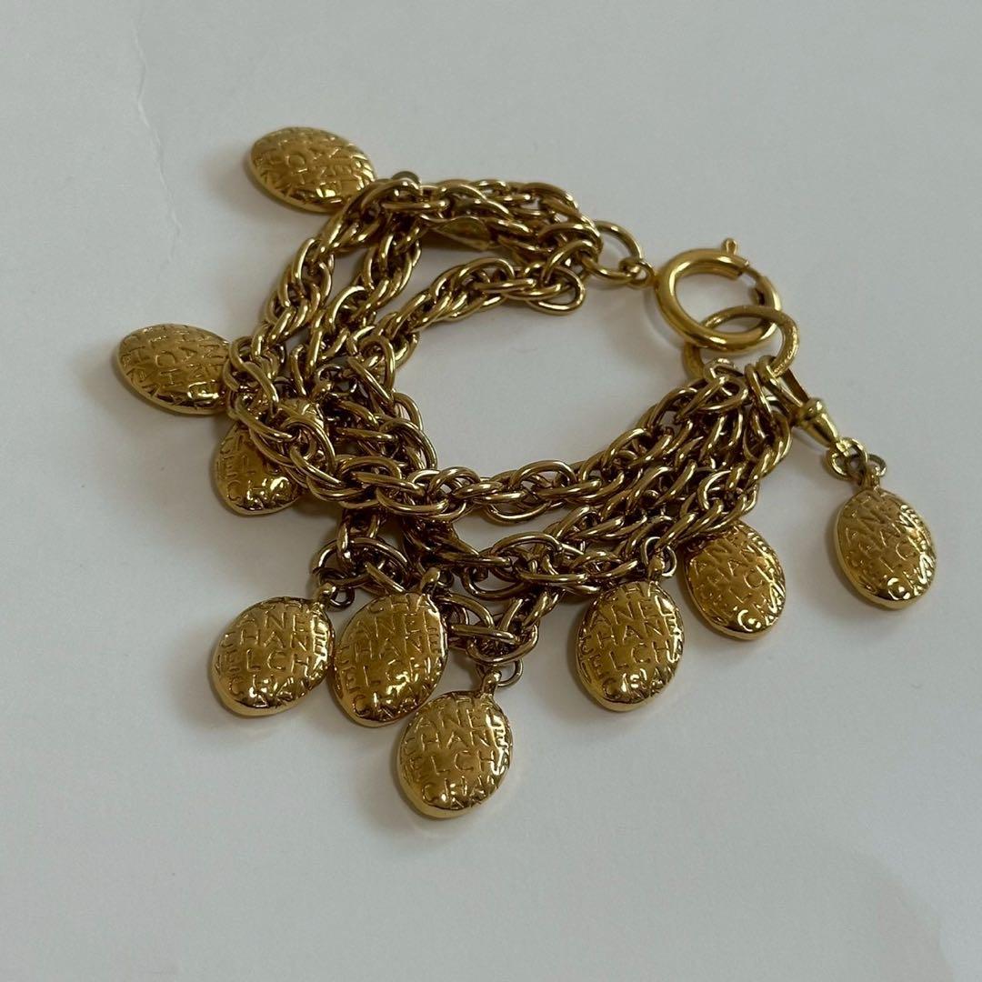 CHANEL 美品✨シャネル ３連チェーン ブレスレット　ゴールド