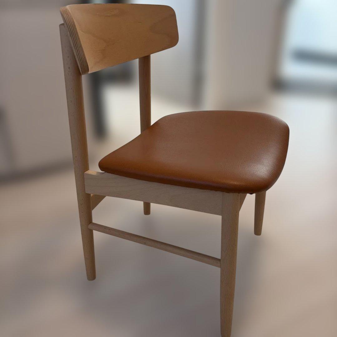 カリモク60 Tチェア リーベルブラウン ②ダイニングチェア（定価6.2万）