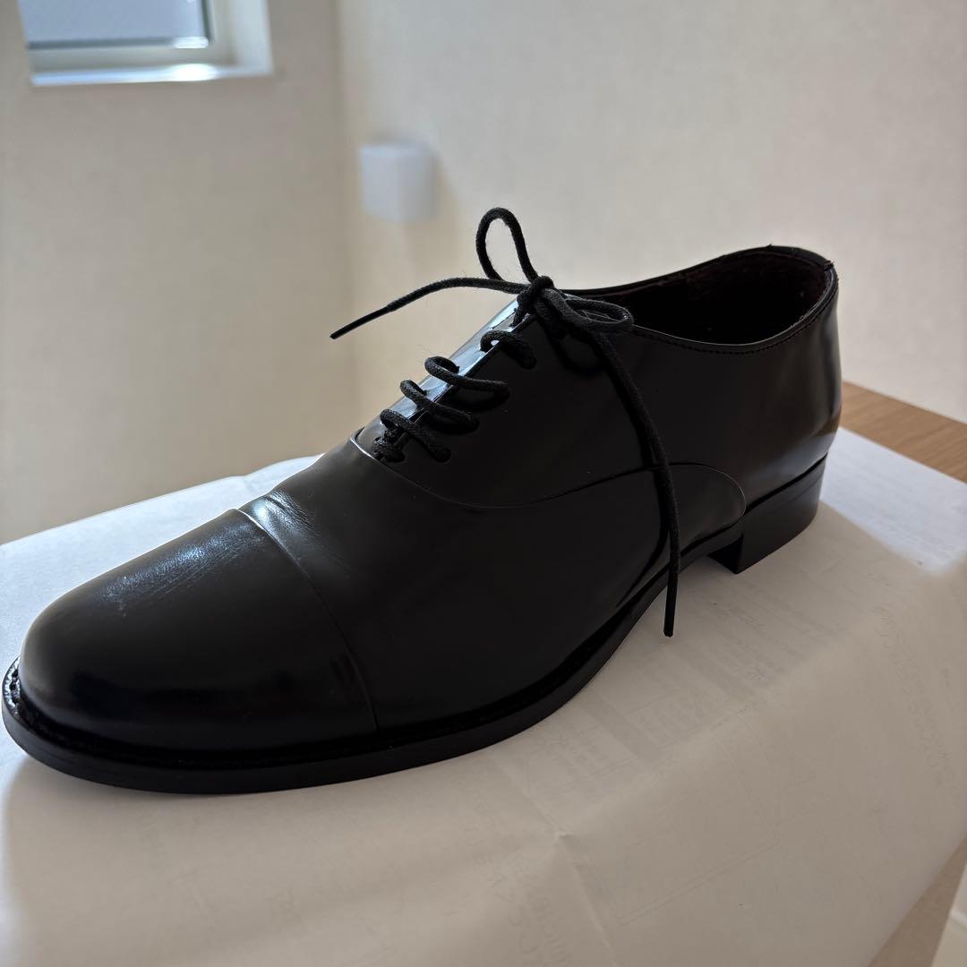 オックスフォード　レディースアップ　本革　リアルレザー　ブラック　黒　匿名配送