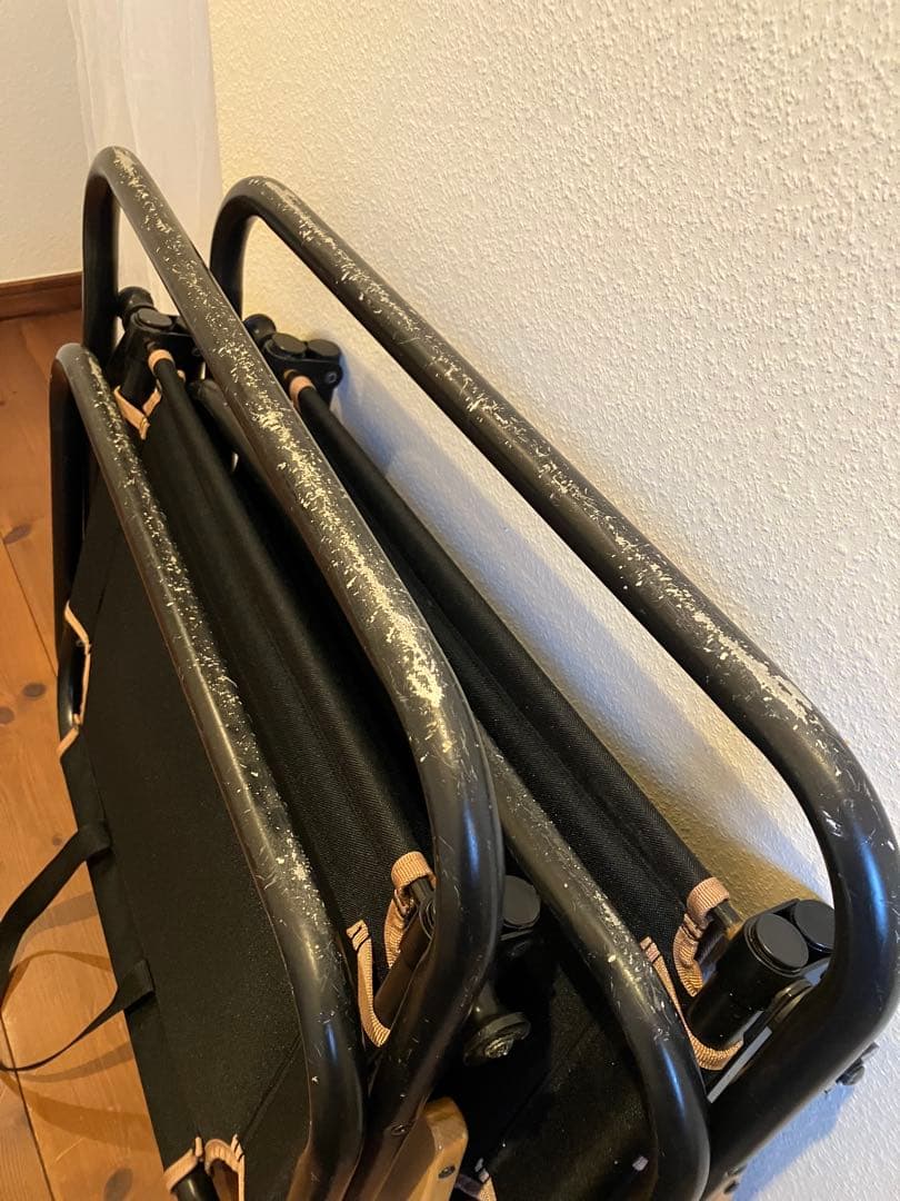 クイックキャンプ　一人掛け 折りたたみ ローチェア　ブラック×２個セット