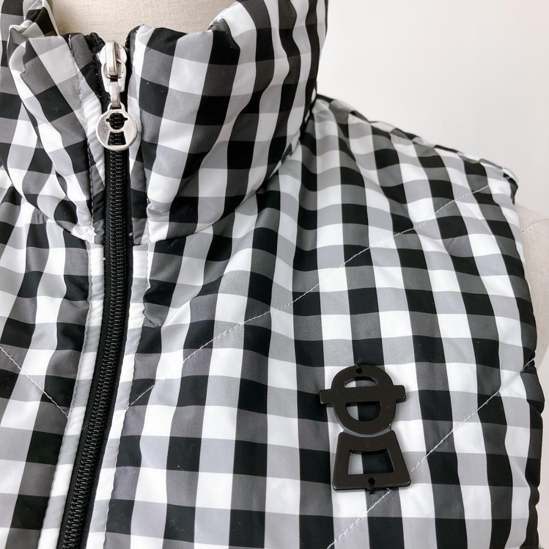 【極美品】　ピッコーネクラブ　ギンガムチェックジップアップ中綿ジャケットベスト