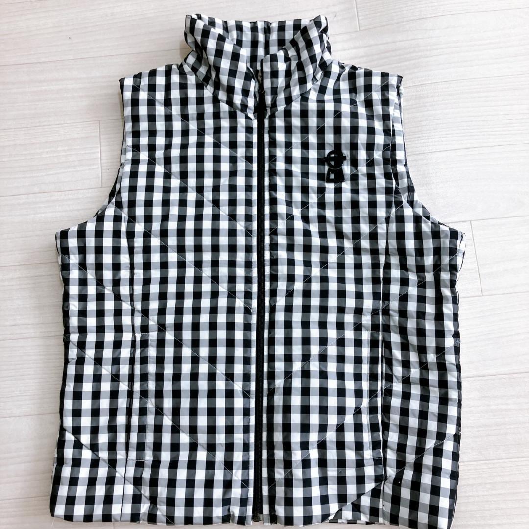 【極美品】　ピッコーネクラブ　ギンガムチェックジップアップ中綿ジャケットベスト