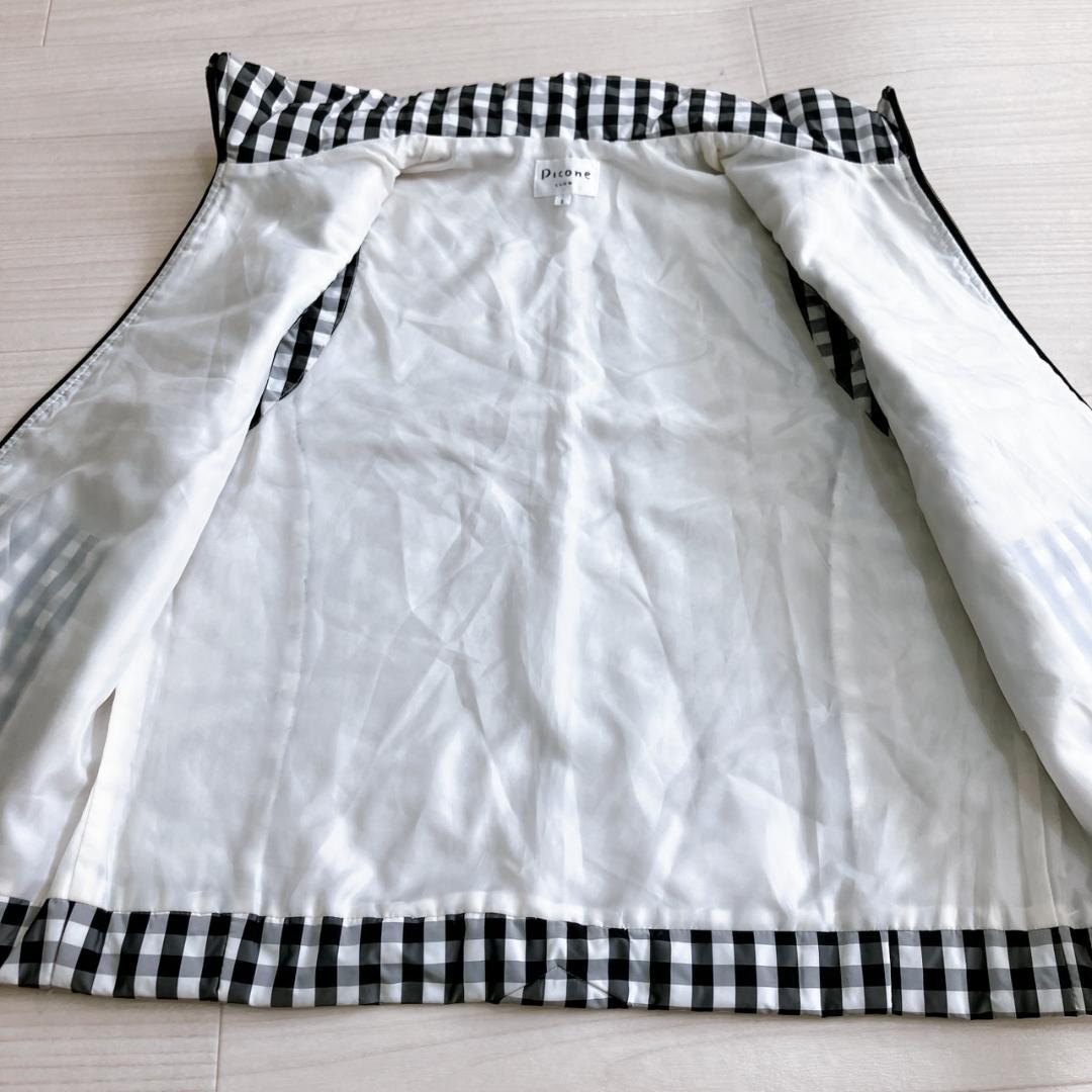 【極美品】　ピッコーネクラブ　ギンガムチェックジップアップ中綿ジャケットベスト