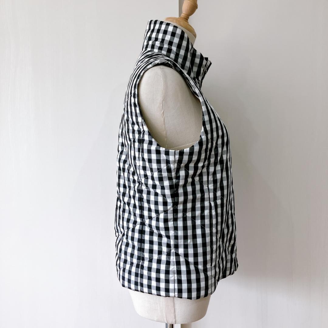 【極美品】　ピッコーネクラブ　ギンガムチェックジップアップ中綿ジャケットベスト