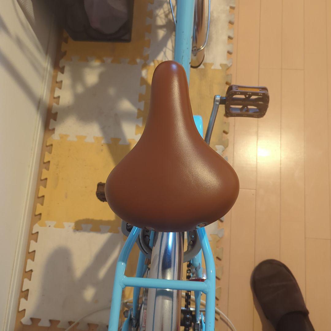 a.n.design works キッズ自転車 水色 前カゴ付き