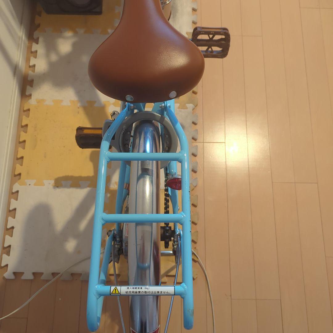 a.n.design works キッズ自転車 水色 前カゴ付き