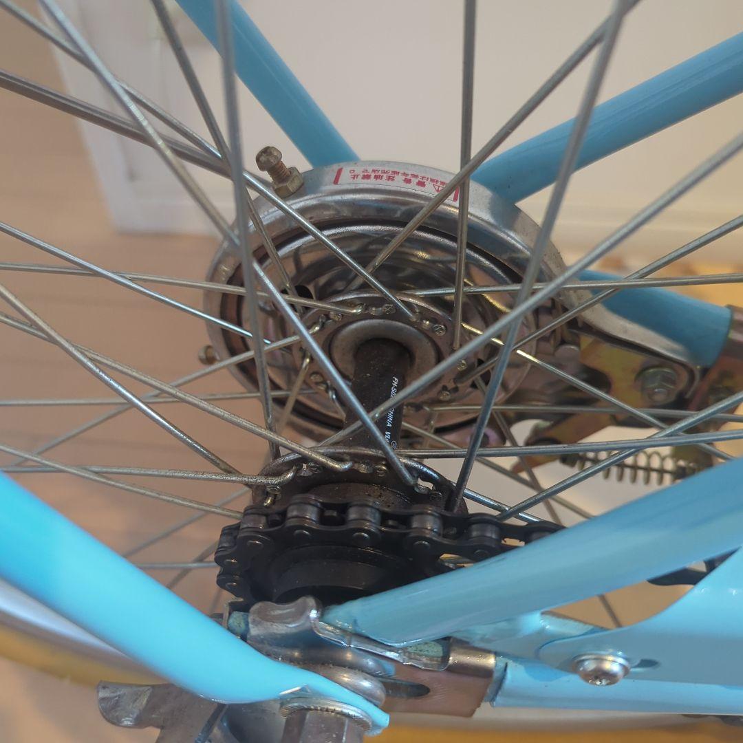 a.n.design works キッズ自転車 水色 前カゴ付き