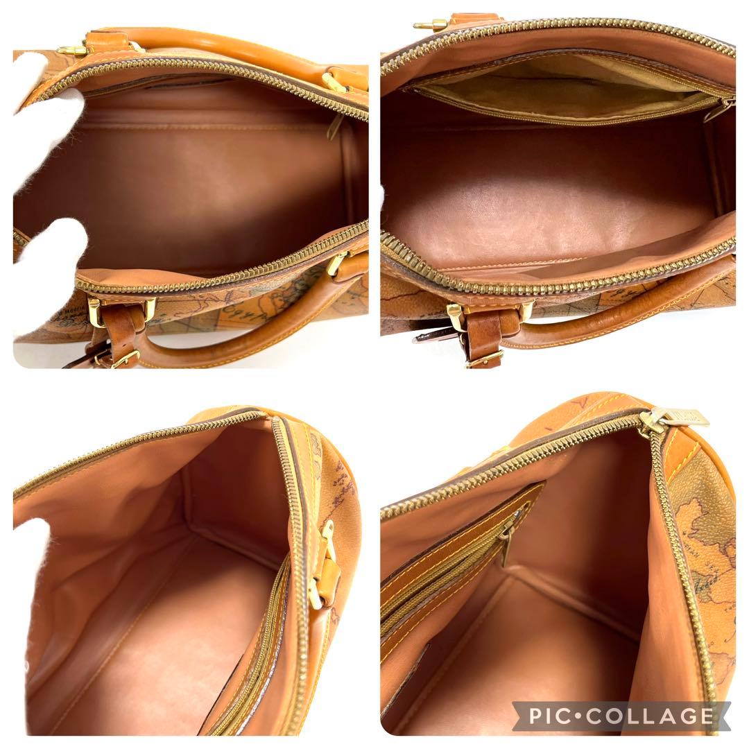 プリマクラッセ　世界地図柄　ハンドバッグ　ミニバッグ　ボストン　PVC　レザー